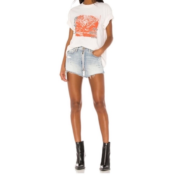 Pistola Denim Winston High Rise Distressed Full Zipper Jean Shorts Size 29 - Picture 2 of 7